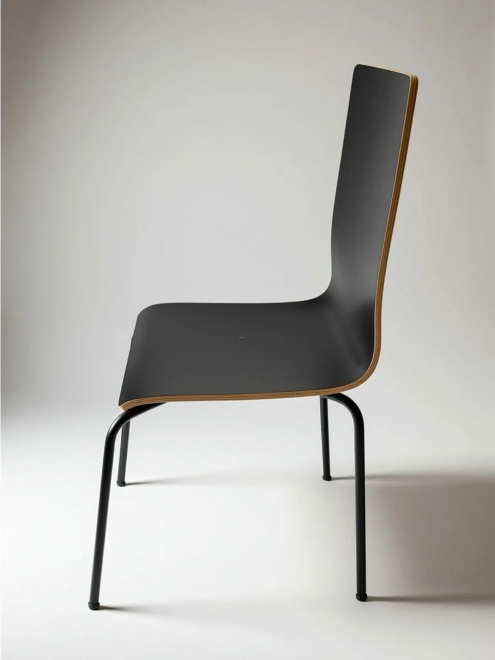 Black IKEA MARTIN Dining Chair - Minimalist / Stackable